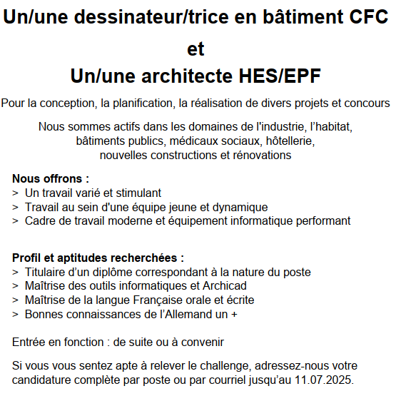 Offres d'emploi Offres d'emploi